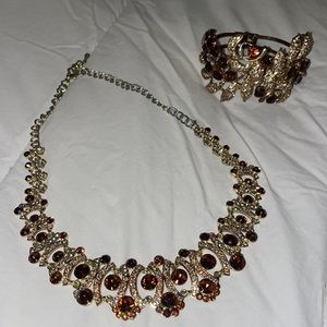 Women’s Vintage Fashion Jewelry, 2 Piece Bracelet & Necklace